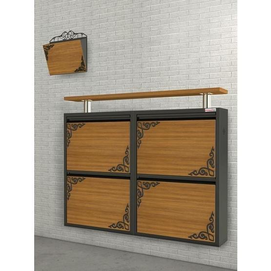 Pappuchbox Q-UV-3025 4lü Yatay Metal Metal Ayakkabılık
