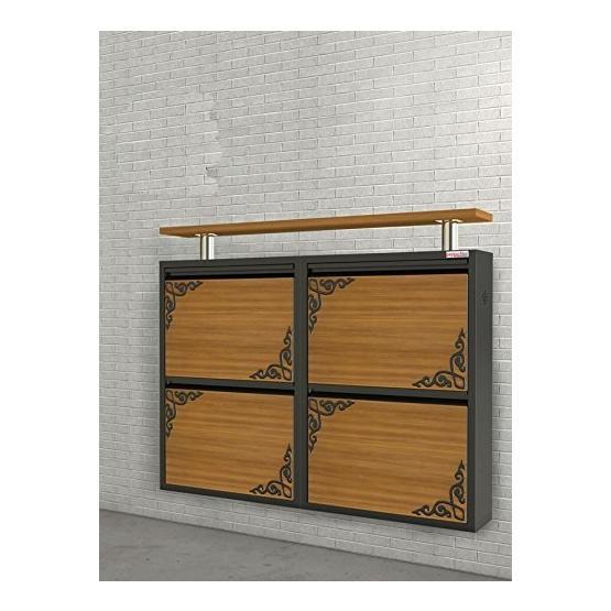 Pappuchbox Q-UV-3025 4lü Yatay Metal Metal Ayakkabılık