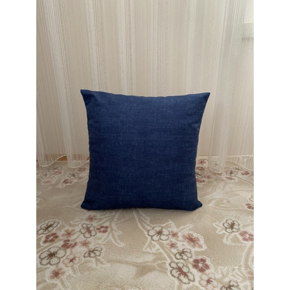 Papuli Çift Taraflı 45X45 cm Keten Kumaş Kırlent Kılıfı / Yastık Kılıfı - 45 x 45 cm - Lacivert Kırlent / Mobilya Yastığı Fiyatı
