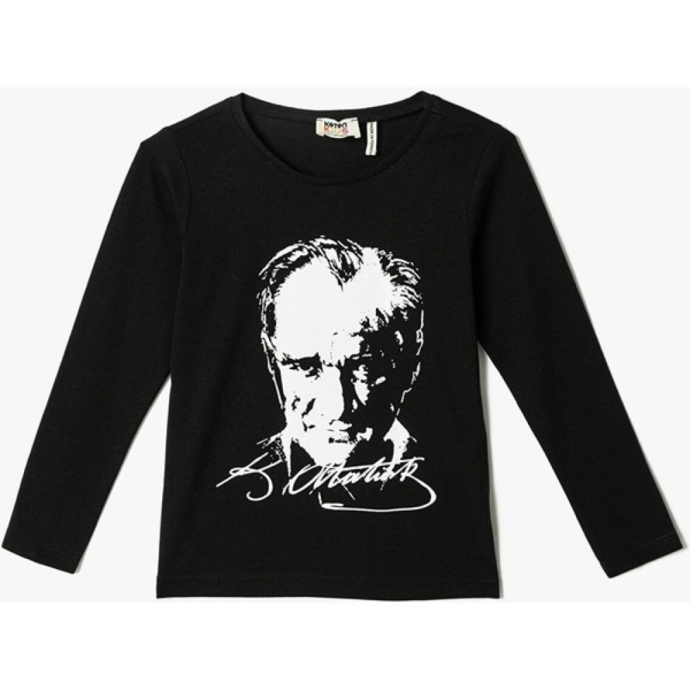 Papyon Baby Kids Atatürk Baskılı Uzun Kollu Unisex Çocuk Tişört Badi Sweatshirt Erkek Çocuk T-shirt Fiyatı