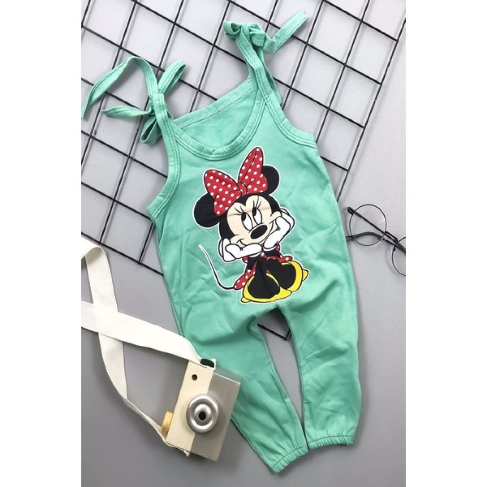 Papyon Baby Kids Minnie Baskılı Ip Askılı Kız Bebek Yazlık Tulum Bebek Tulumu Fiyatı
