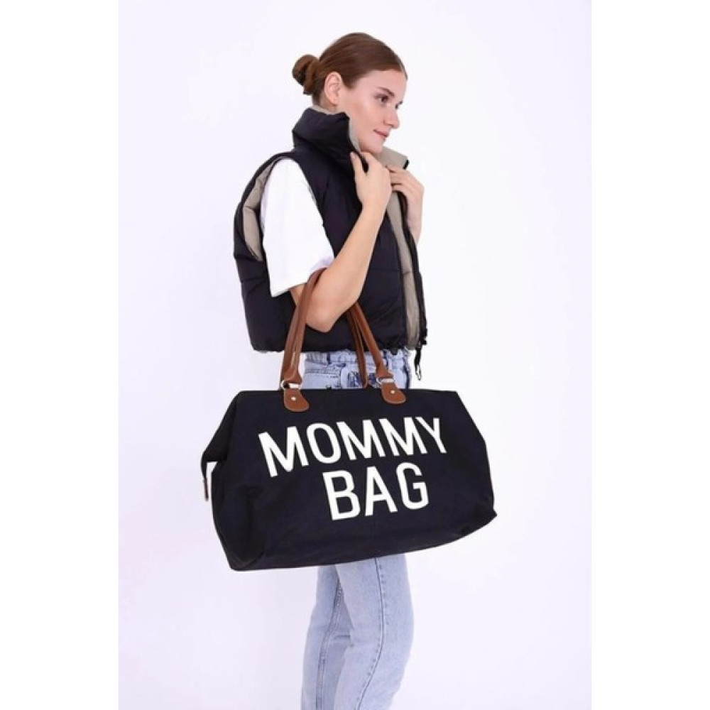 Papyon Baby Kids Mommy Bag Anne Bebek Bakım Çantası Termal Biberonlu El ve Kol Çantası - Siyah Bebek Bakım Çantası Fiyatı