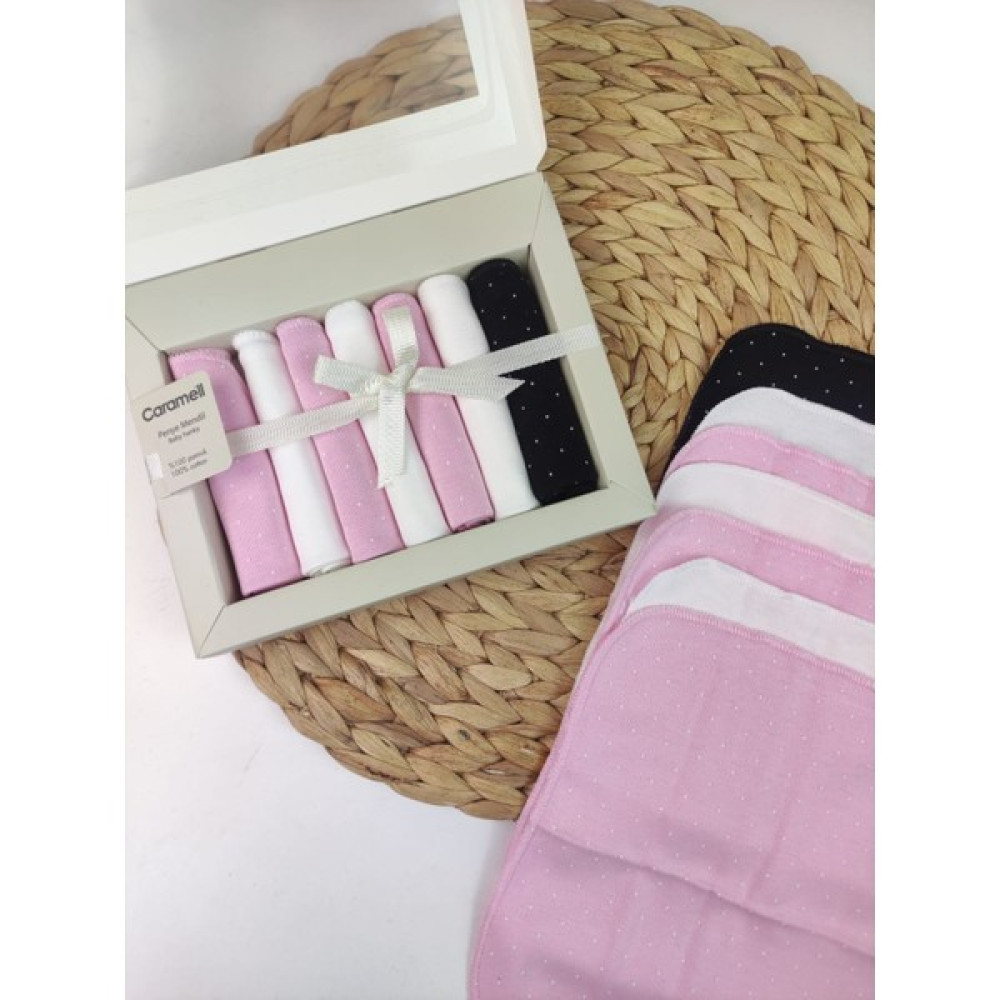 Papyon Baby Kids Penye 7li Ağız Silme Mendili Ağız Bezi Puanlı (20X20 Cm) - Renkli - Standart Mama Önlüğü Fiyatı