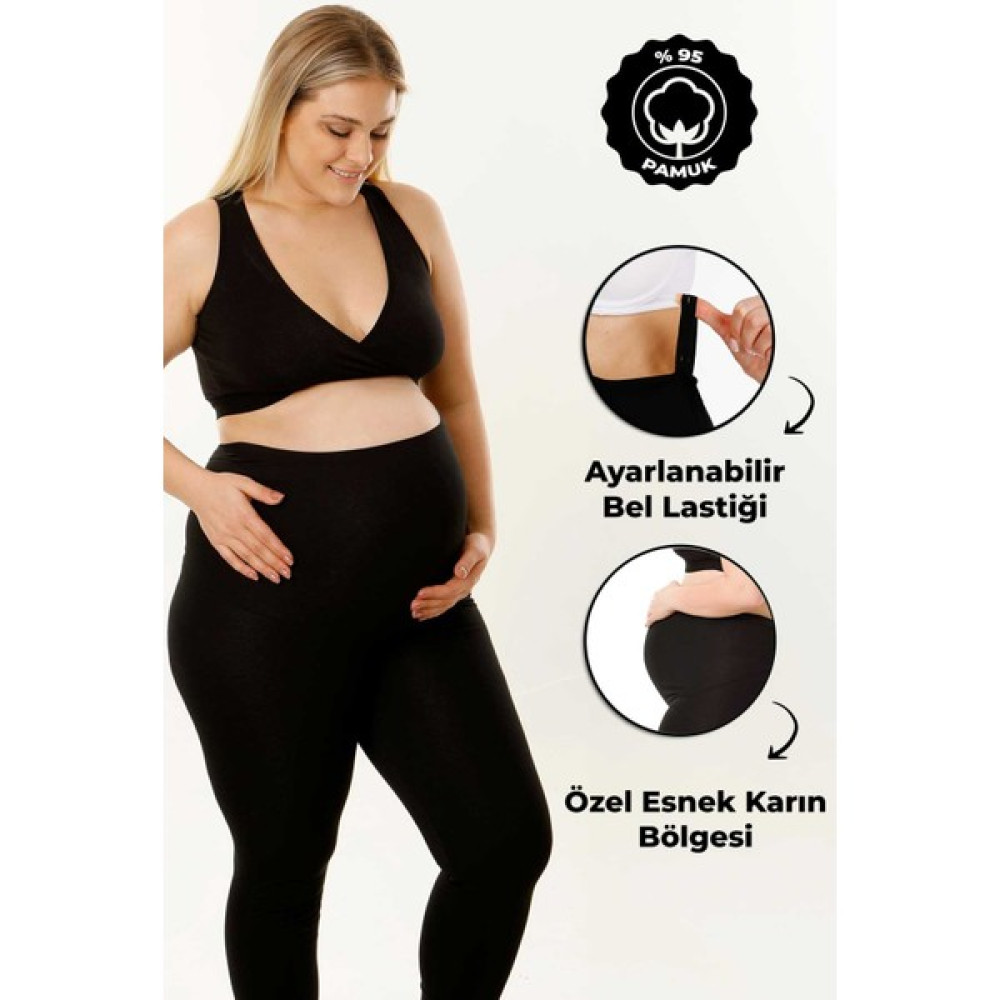 Par Lingerie Hamile Taytı Bel Ayarlı Siyah Pantolon, Şort, Tayt Fiyatı