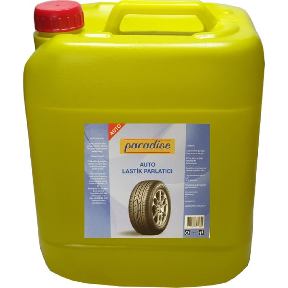 Paradise 5 Lt Süper Kalite Araba Oto Lastik Parlatıcı ve Tampon Cilası Sünger Lastikler Fiyatı