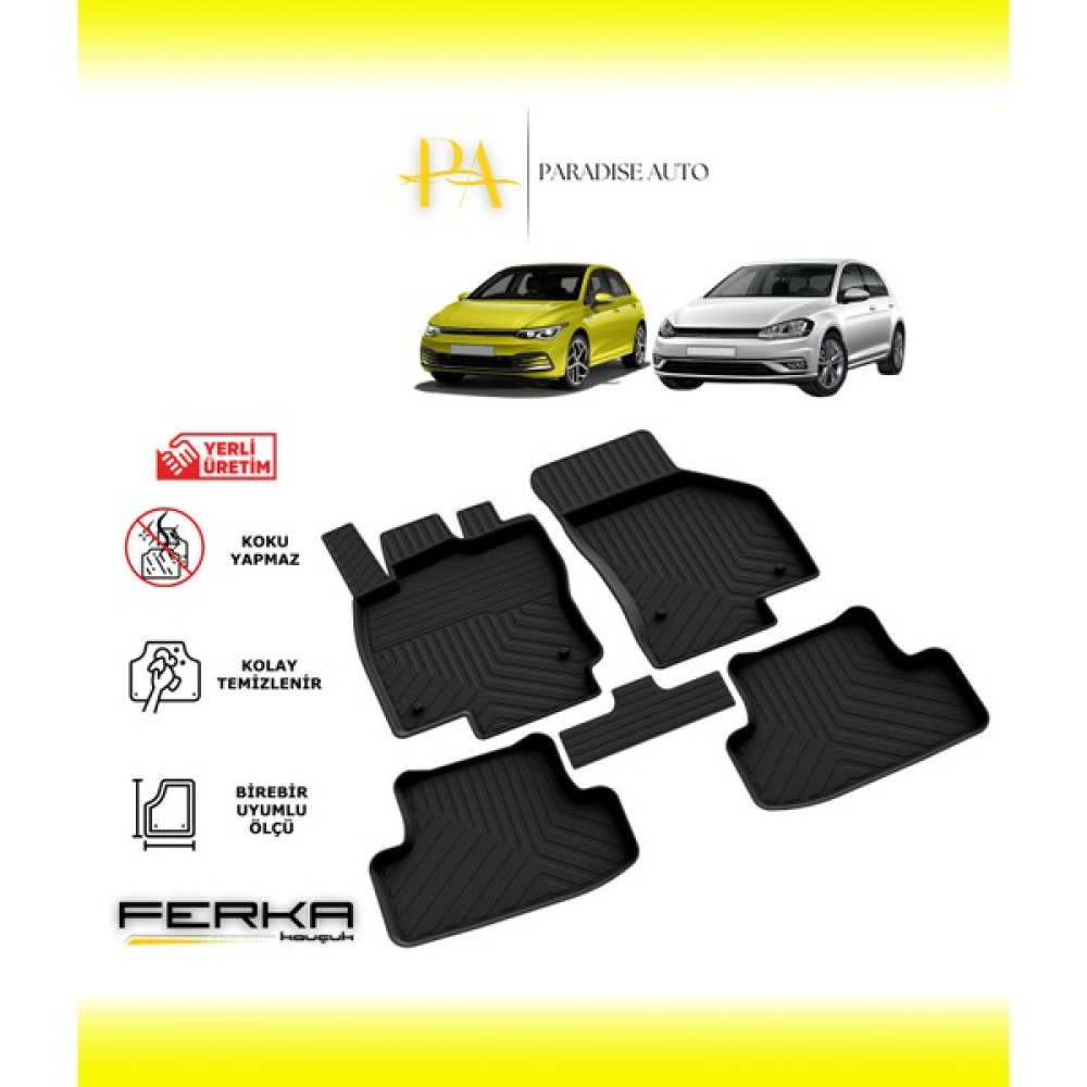 Paradise Volkswagen Golf 8-9 2020 ve Üstü 4d Havuzlu Paspas - Siyah Oto Boyaları Fiyatı