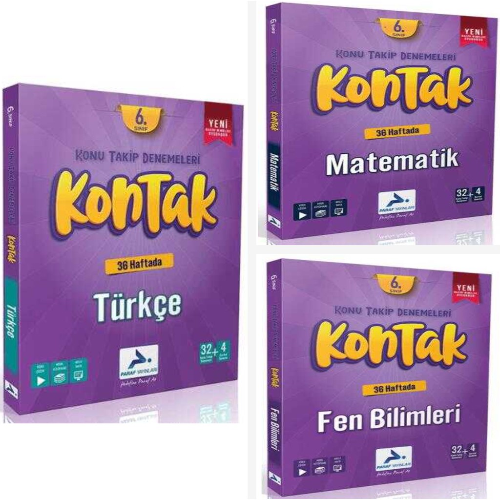 Paraf 6. Sınıf Türkçe & Matematik & Fen Kontak Set Diğer Fiyatı