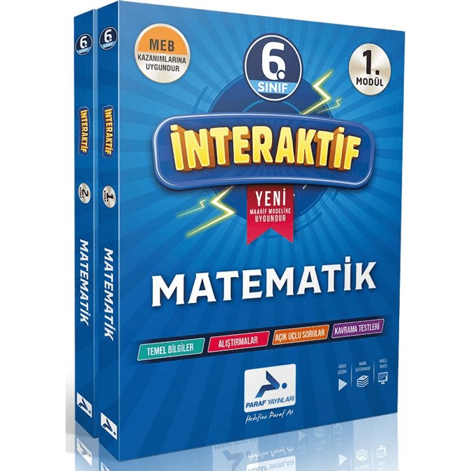 Paraf Yayınları 6. Sınıf İnteraktif Matematik Etkinli Çalışma Kitabı 2 Modülü Tüm Dersler Fiyatı
