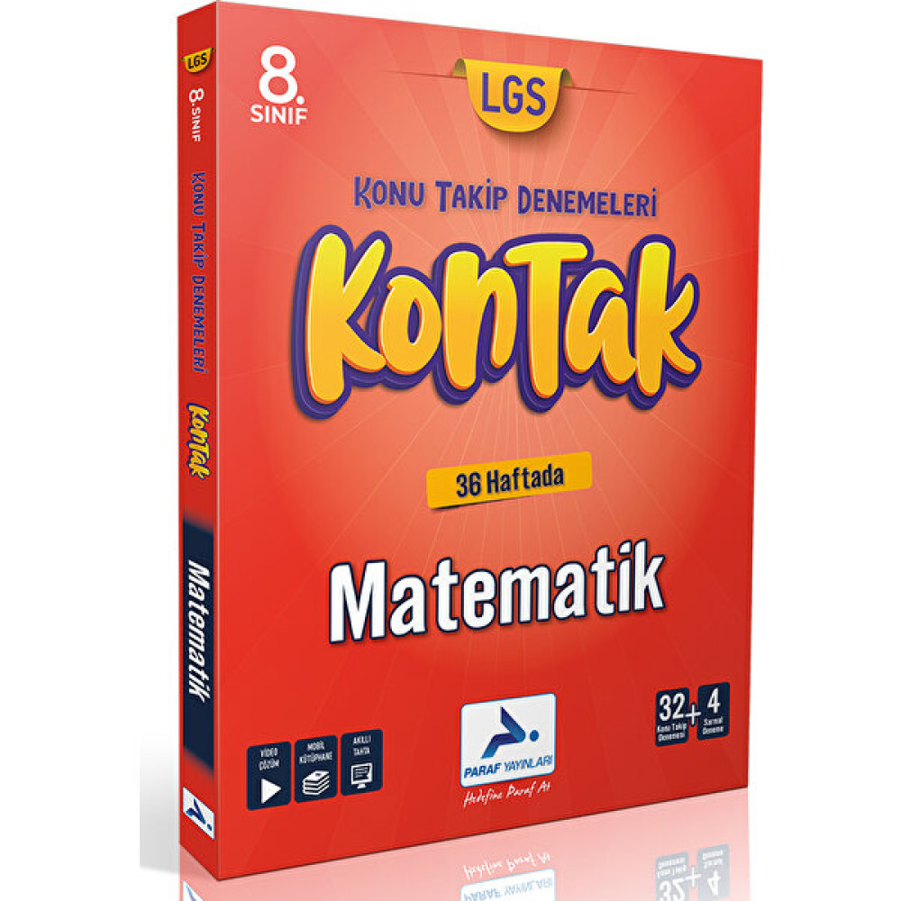Paraf Yayınları 8. Sınıf LGS Matematik 36 Haftada Konu Takip Denemeleri Tüm Dersler Fiyatı