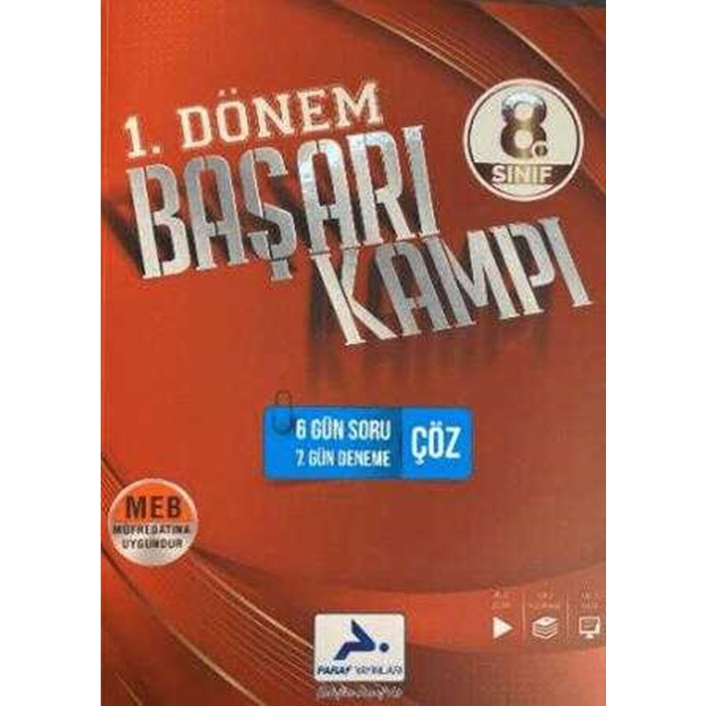 Paraf Yayınları 8. Sınıf Soru Bankası 1. Dönem Başarı Kampı LGS Hazırlık İçin Tüm Dersler Fiyatı