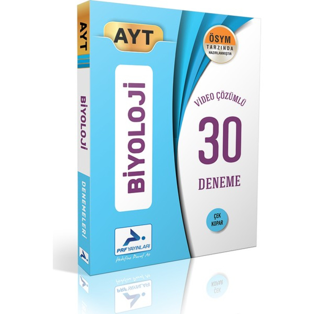 Paraf Yayınları AYT Biyoloji Video Çözümlü 30 Deneme Ders Sınav Kitapları Fiyatı