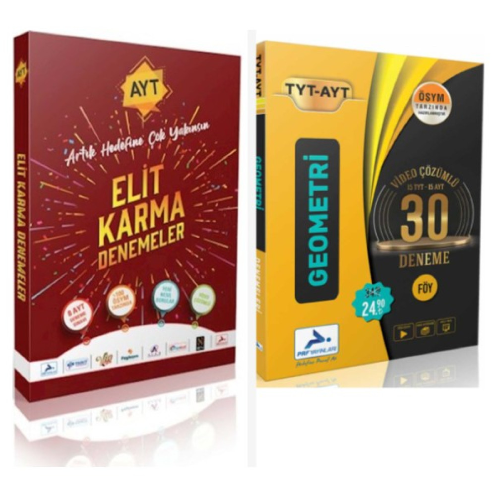 Paraf Yayınları AYT Elit Karma 8 Fasikül Video Çözümlü Deneme & Paraf Yayınları TYT - AYT Geometri Temel Yeterlilik Testi (TYT) Fiyatı