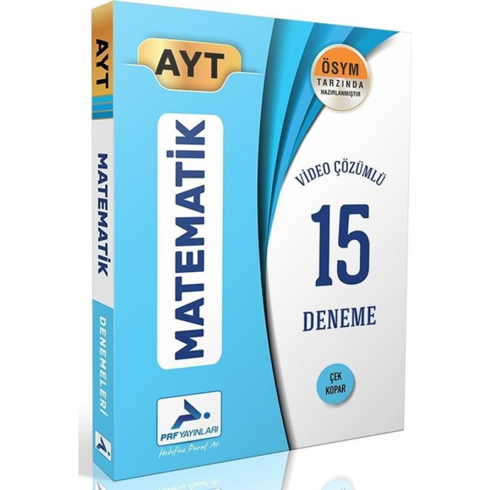 Paraf Yayınları AYT Matematik Video Çözümlü 15 Deneme Kaynak Kitapları Fiyatı