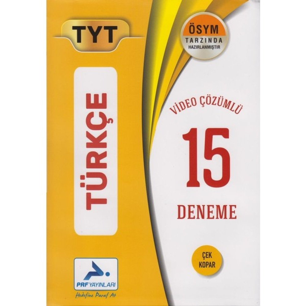 Paraf Yayınları ÖSYM Tarzı TYT Türkçe Video Çözümlü 15 Deneme Türkçe Fiyatı