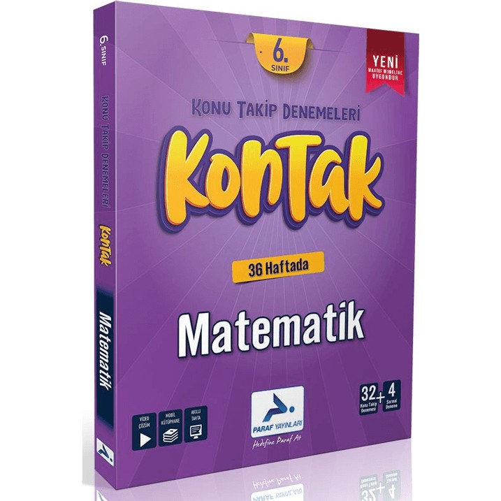Paraf Yayınları Paraf 6. Sınıf Kontak Matematik Konu Takip Denemeleri Tüm Dersler Fiyatı