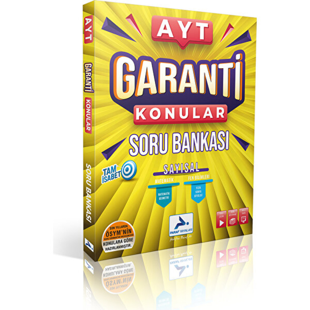 Paraf Yayınları Paraf Ayt Sayısal Garanti Konular Soru Bankası Temel Yeterlilik Testi (TYT) Fiyatı
