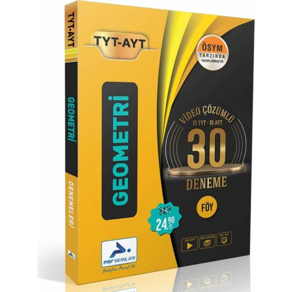 Paraf Yayınları TYT -AYT Geometri 30 Deneme Kaynak Kitapları Fiyatı