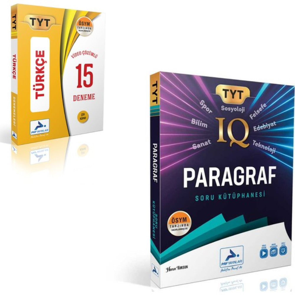 Paraf Yayınları TYT Iq Paragraf Soru Kütüphanesi ve TYT Türkçe Deneme Seti Türkçe Fiyatı
