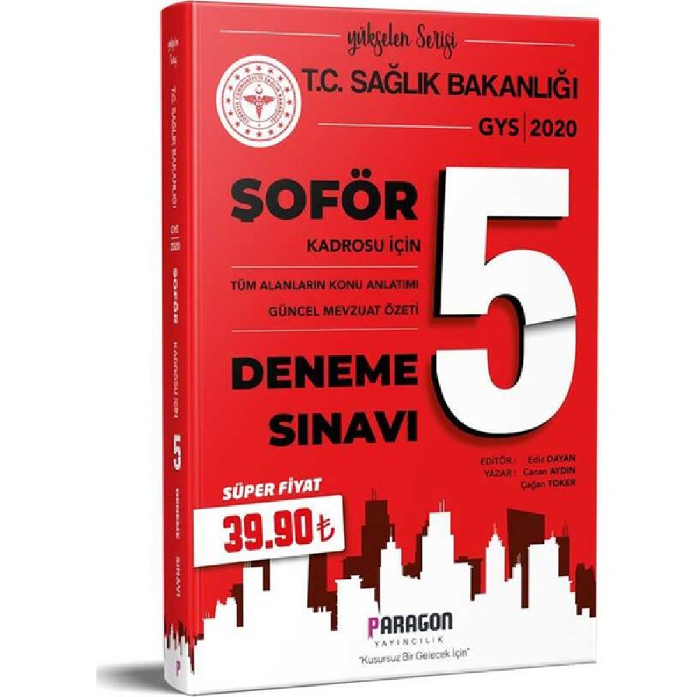Paragon Yayınları 2020 GYS Sağlık Bakanlığı Şoför Konu ve Mevzuat Özetli 5 Deneme Sınavı Görevde Yükselme Sınavları Kitapları Fiyatı