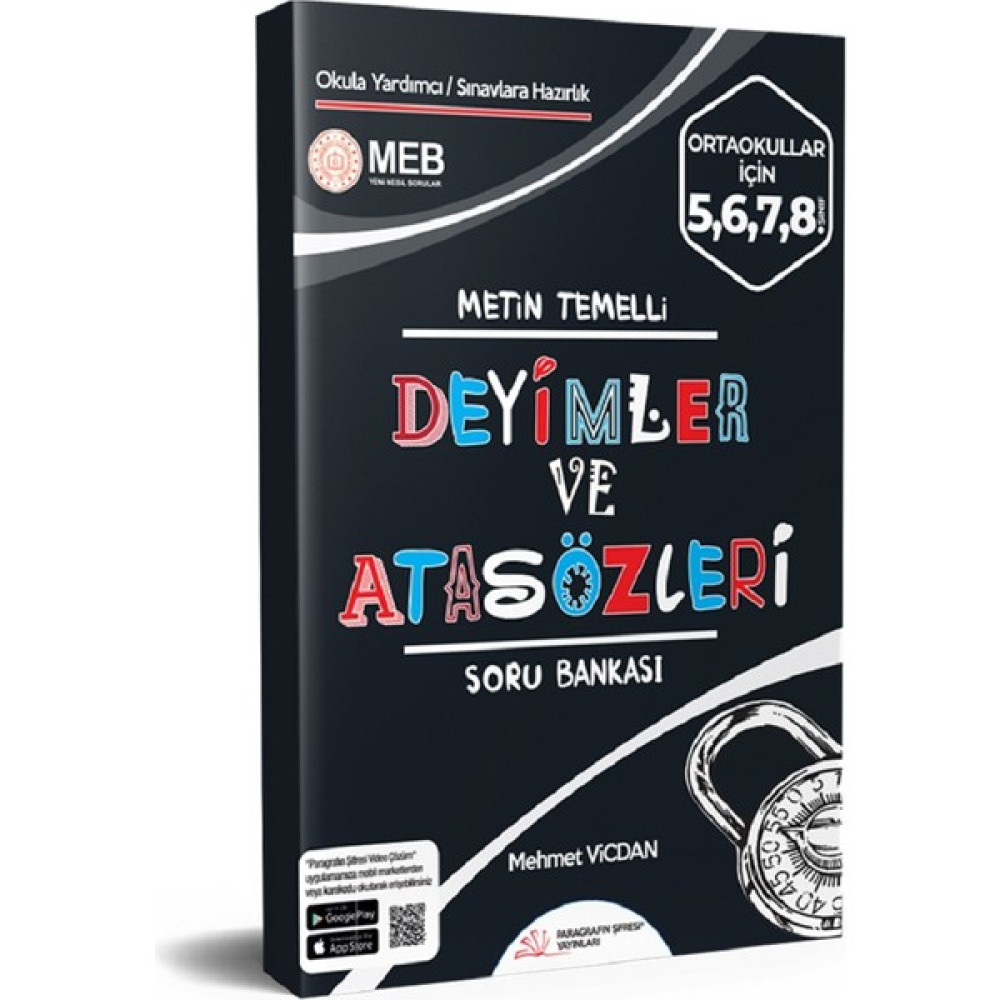Paragrafın Şifresi Yayınları 2022 Deyimler ve Atasözleri Soru Bankası Ders Sınav Kitapları Fiyatı