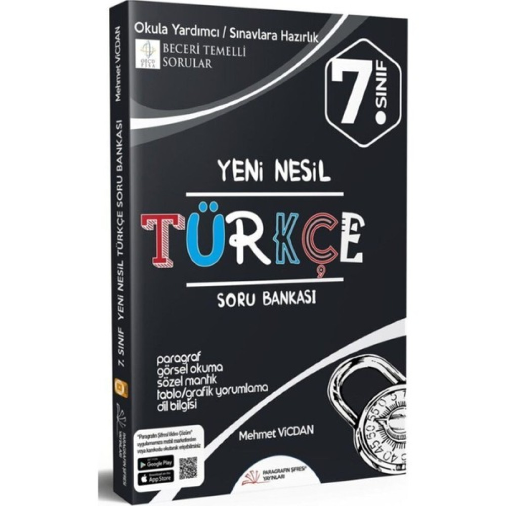 Paragrafın Şifresi Yayınları 7. Sınıf Türkçe Soru Bankası Türkçe Fiyatı