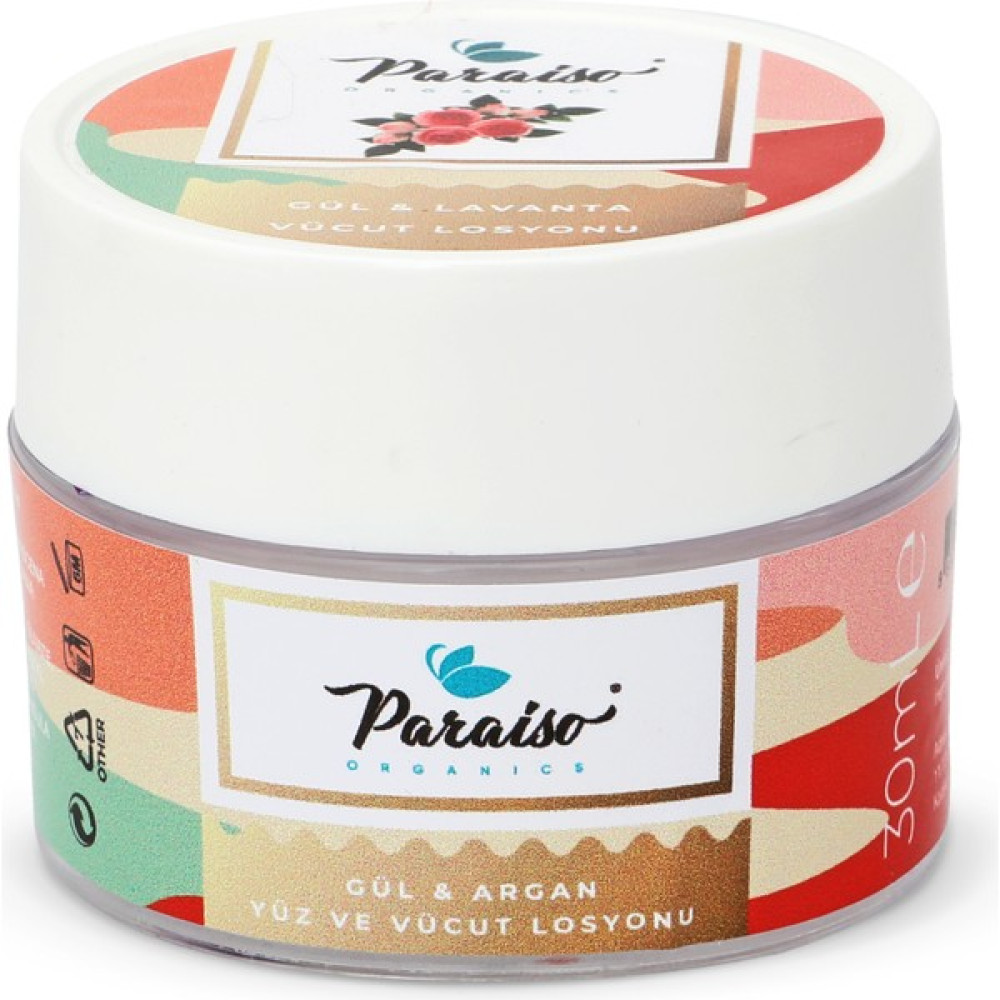 Paraiso Organics Gül & Argan Hassas Ciltler Için Yüz ve Vücut Losyonu - 30 ml Nemlendiriciler Fiyatı