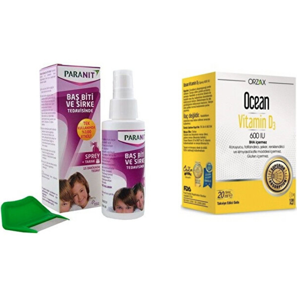 Paranit Paranit Sprey 100 ml + Vitamin D3 600 Iu 20 ml Şampuan ve Saç Kremi Fiyatı