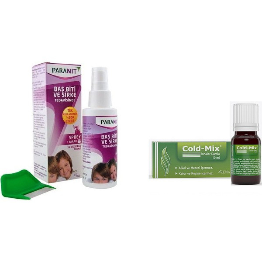Paranit Sprey 100 ml + Cold-Mix Inhaler Damla 10 ml Şampuan ve Saç Kremi Fiyatı