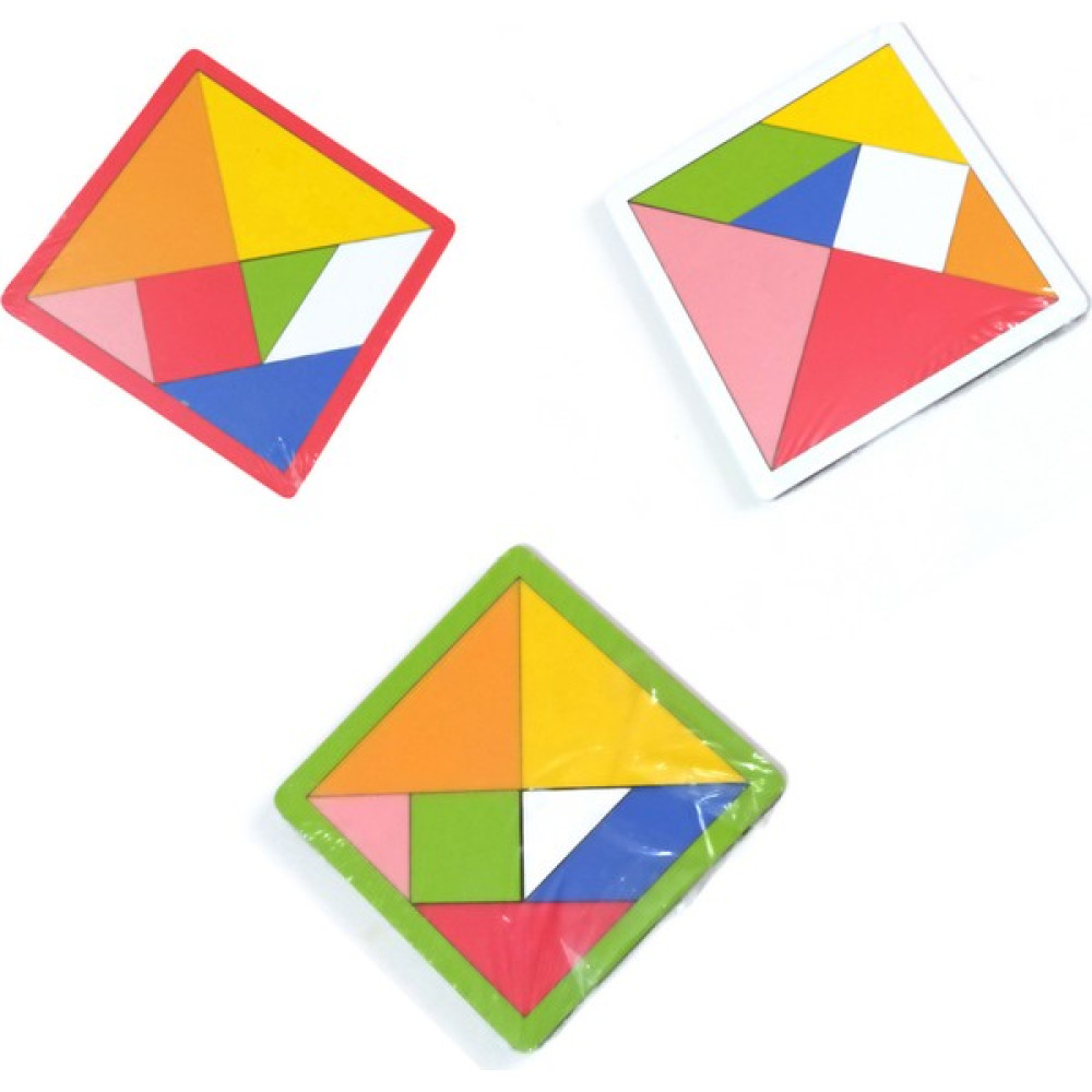 Paras Ticaret 3 ADET Eğlenceli Eğitici Öğretici 7 Parça Kalın Ahşap Renkli Küçük Tangram Oyunu (10,3 Cm X 10,3 Cm) Bebek Oyuncakları Fiyatı