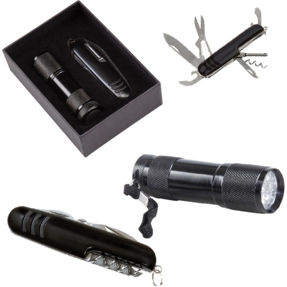 Paras Ticaret Kapaklı Kutusunda 7 Fonksiyonlu Çakı & 9 LED Metal El Feneri Siyah İkili Set (Açıklamaya Bakınız!!!) Oto Boyaları Fiyatı