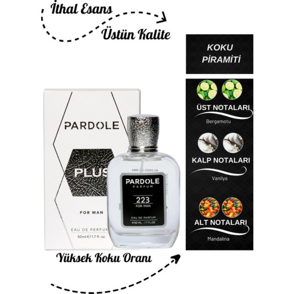 Pardole E-223 Edp Erkek Parfümü Oryantal Vanilya Koku Ailesi Bergamotu Vanilya Mandalina.. - Tek Ebat - 50 ml Erkek Parfümleri Fiyatı
