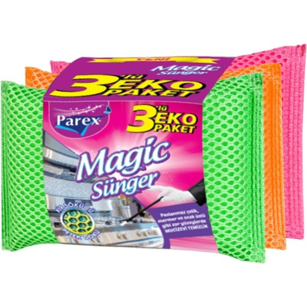 Parex Magic Temizlik Süngeri 3'lü - Beyaz Oto Boyaları Fiyatı