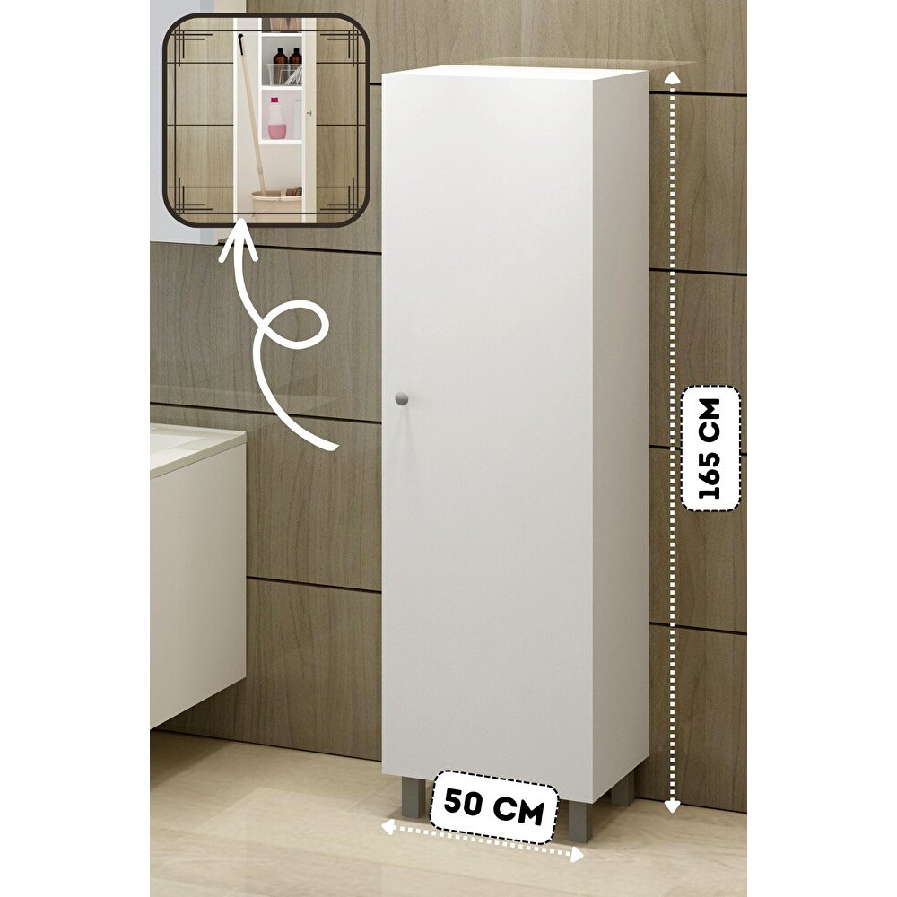 Pari Vileda Dolabı Beyaz Raflı Çok Amaçlı Banyo Dolabı Banyo Mutfak Boy Dolabı Banyo Dolabı / Mobilyası Fiyatı