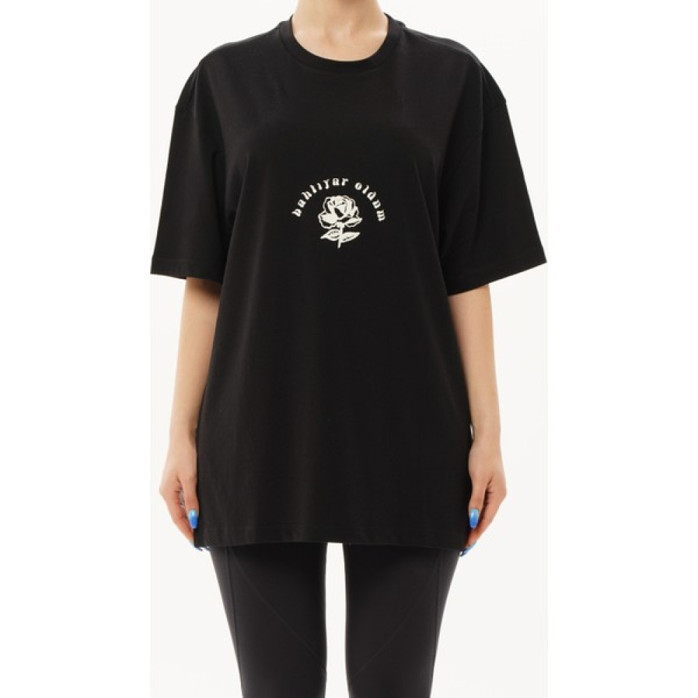 Parıltı Derneği Hayat Dokunmayla Başlar - Siyah Oversize Unisex T-shirt Kız Çocuk T-shirt Fiyatı