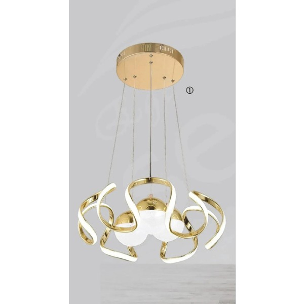 Paris Aydınlatma Modern Sarkıt 3 Renk 3 Toplu LED Avize Salon - Oturma Odası Ledli Avize - Gold Avize Fiyatı