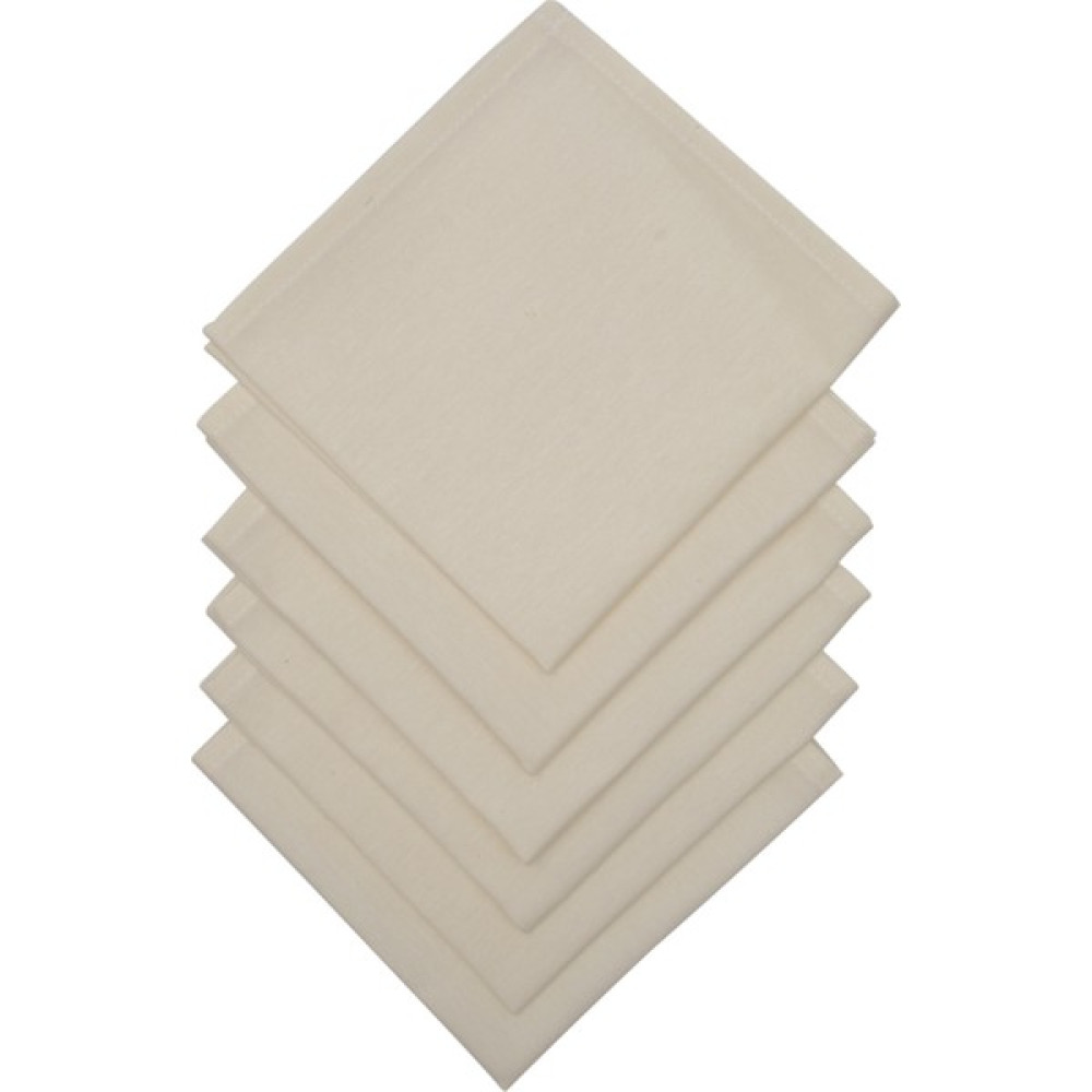 Paris In Paris 6 Adet Krem Rengi Kumaş Servis Peçetesi Duck Keten Kumaş (Dertsiz Kumaş) - Açık Krem - 33 x 33 cm Masa Örtüsü Fiyatı