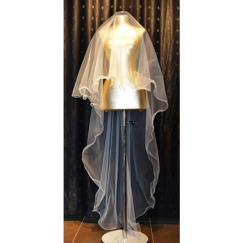 Paris in Paris Gelin Duvağı 2 Katlı Uzun Katı 170 cm Kısa Katı 60 cm Gelinlik ve Nikah Duvağı Kırık Beyaz Taraklı Gelinlik Fiyatı