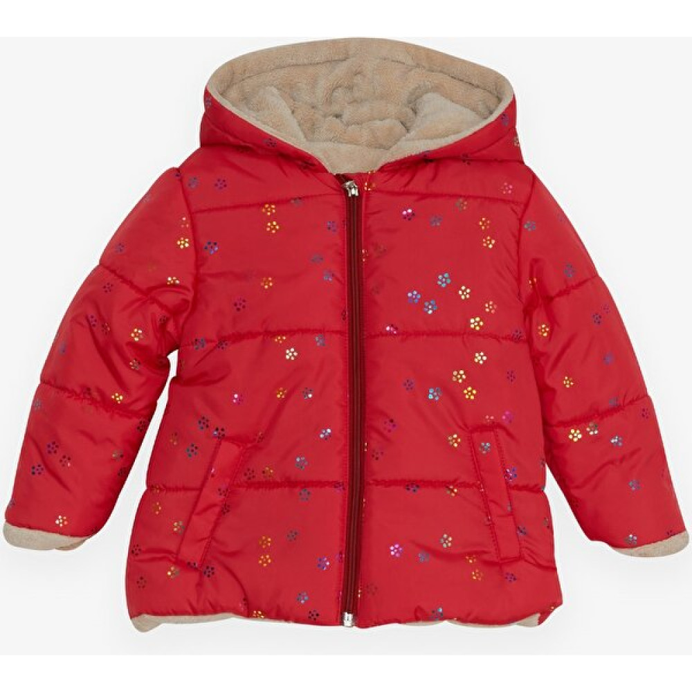 Parkacı Kız Bebek Mont Renkli Sim Desenli 6 Ay-2 Yaş, Narçiçeği Bebek Montu Fiyatı