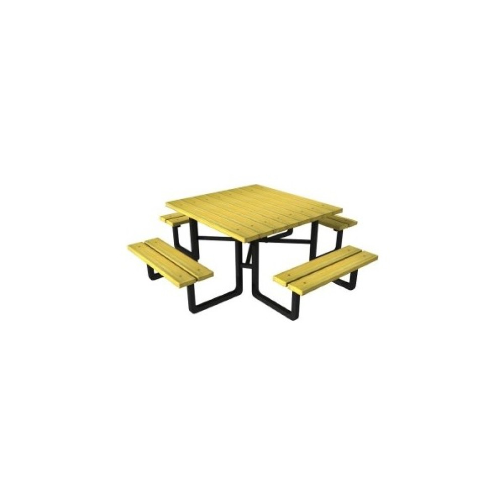 Parksan Ahşap Piknik Masası (Metal Ayaklı) 170(L)X170(W)X75(H) Kamp & Piknik Masası Fiyatı