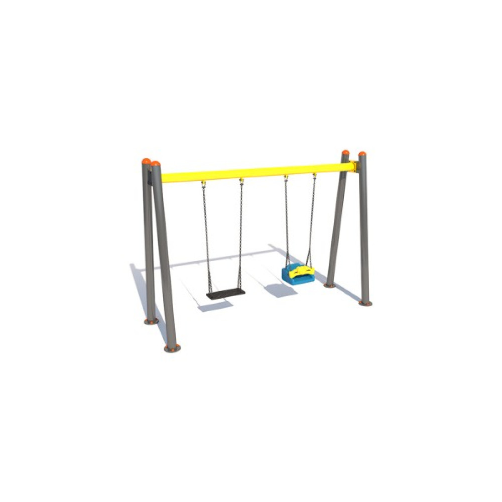 PARKSAN İkili Park Salıncak Çocuk Park Salıncak Kauçuk Korumalı Park Salıncak Metal Park Salıncakları Açık Hava, Deniz ve Spor Oyuncakları Fiyatı