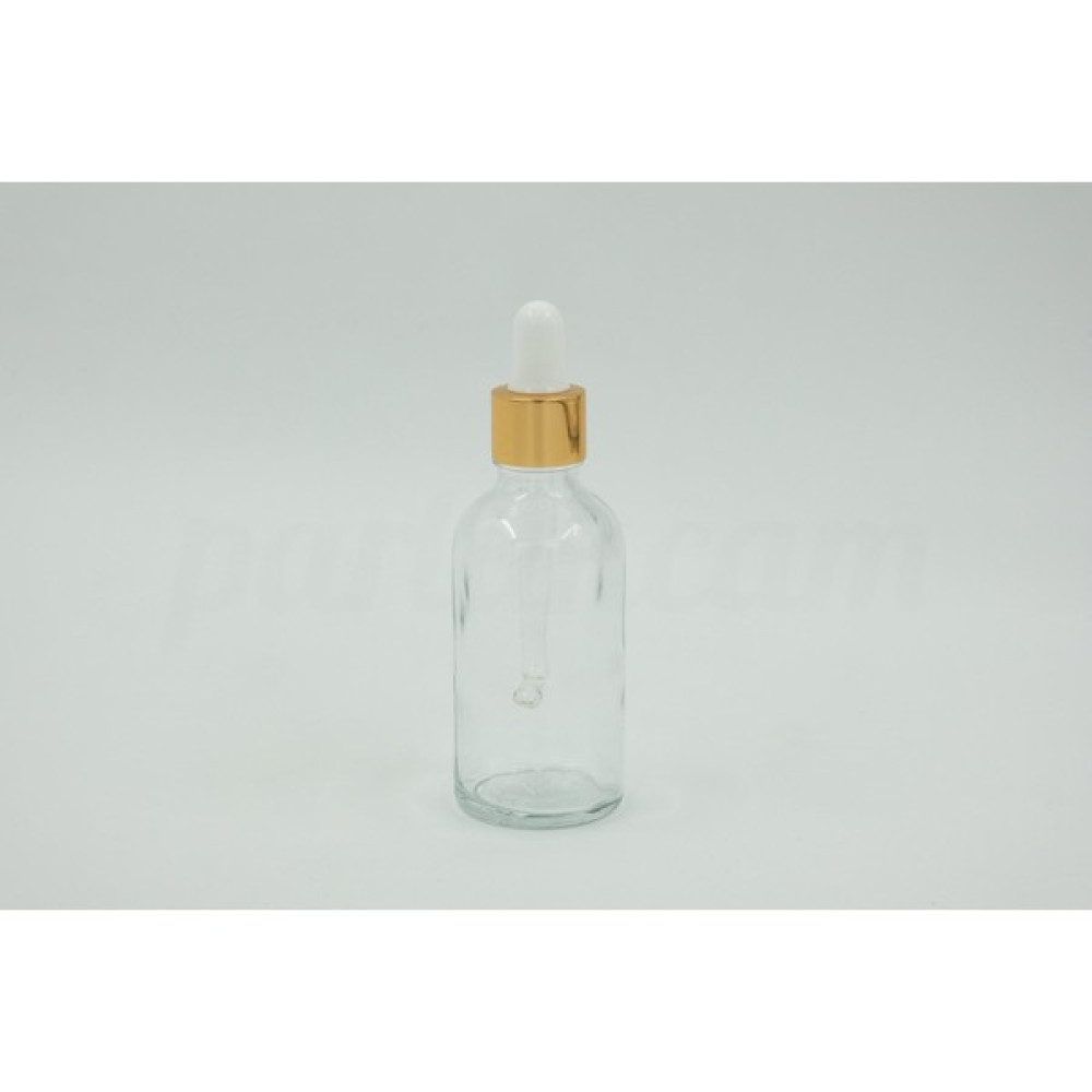 Parlak Cam Damlalıklı Şeffaf Cam Şişe Gold başlıklı 50ml Hijyen ve Temizlik Fiyatı