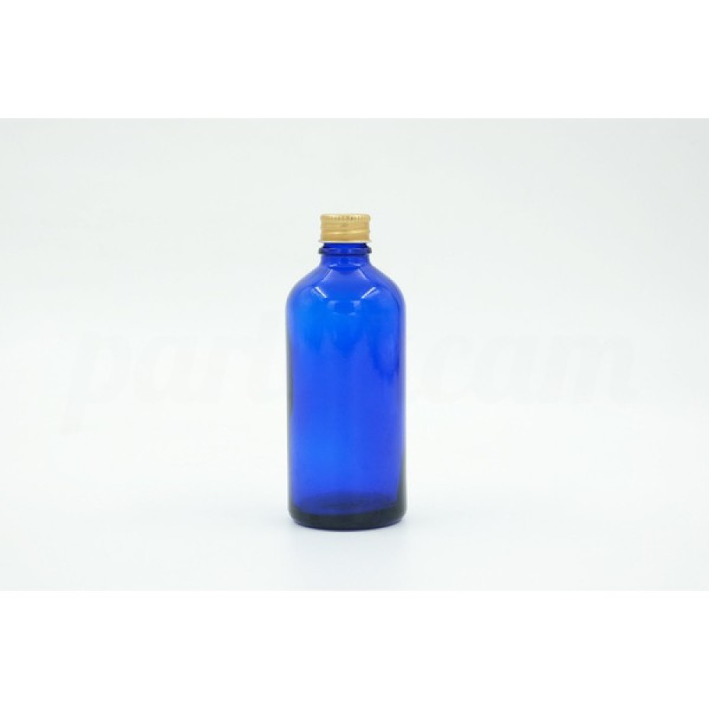 Parlak Cam Mavi Cam Şişe Metal Gold Başlıklı 100ml Hijyen ve Temizlik Fiyatı