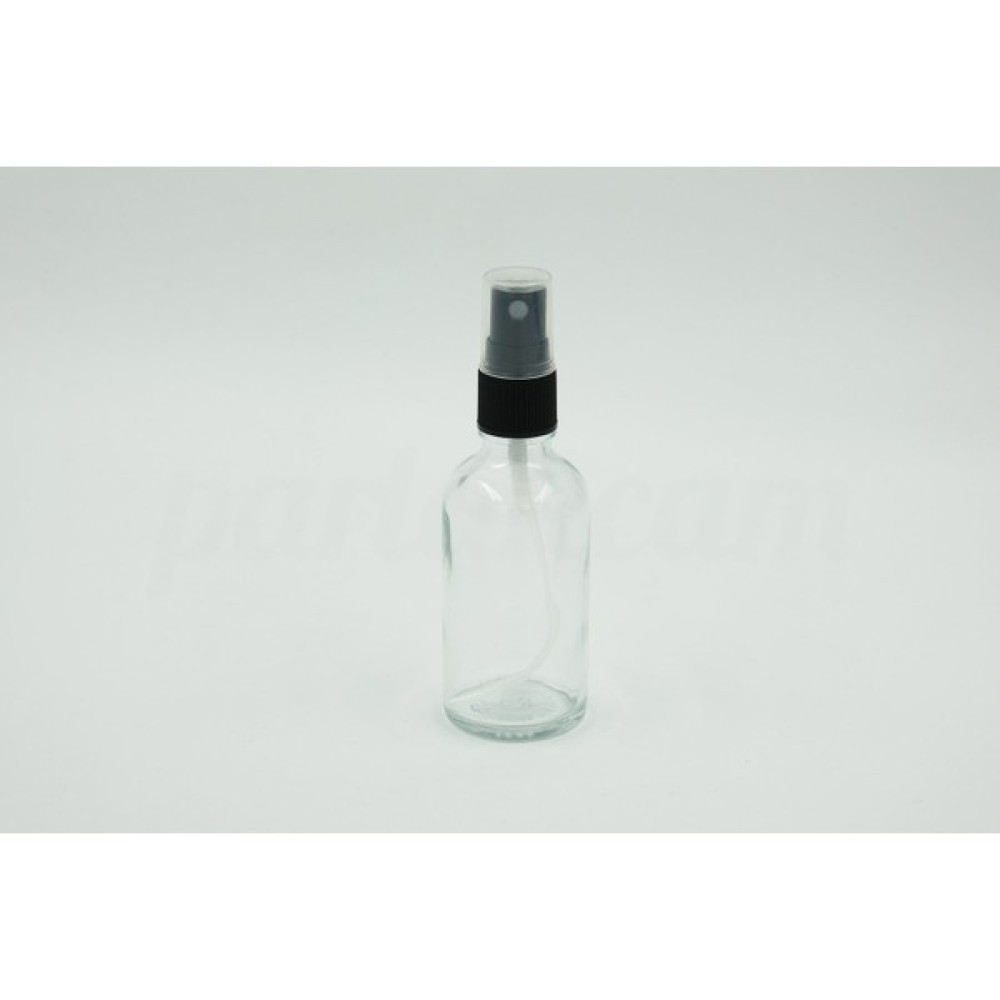 Parlak Cam Sprey Cam Şişe Siyah Başlıklı Şeffaf 50ml Hijyen ve Temizlik Fiyatı