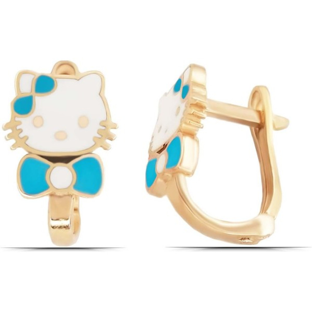 Parmas Design Hello Kitty Mavi Kedi 925 Ayar Gümüş Kız Çocuk Küpe - Rose Gümüş Küpe Fiyatı