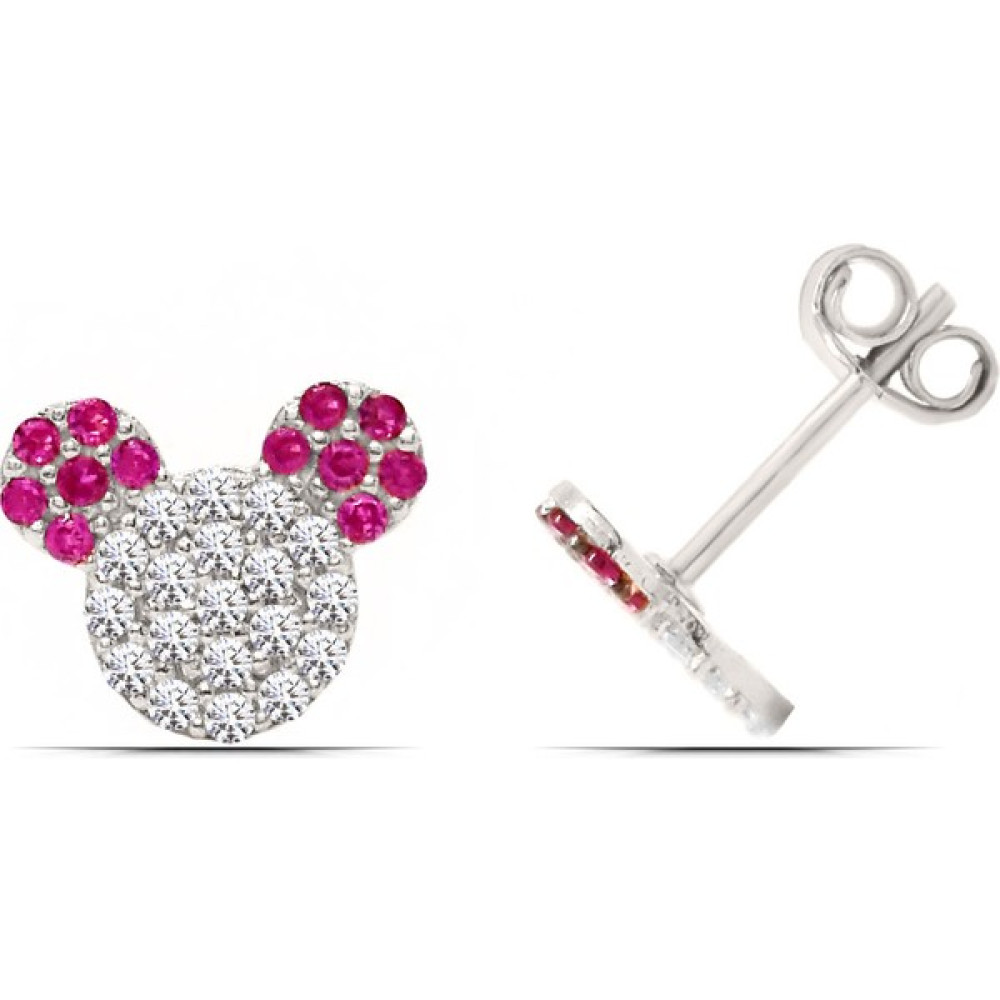 Parmas Design Kız Çocuk Mickey Mause 925 Ayar Gümüş Küpe Gümüş Küpe Fiyatı