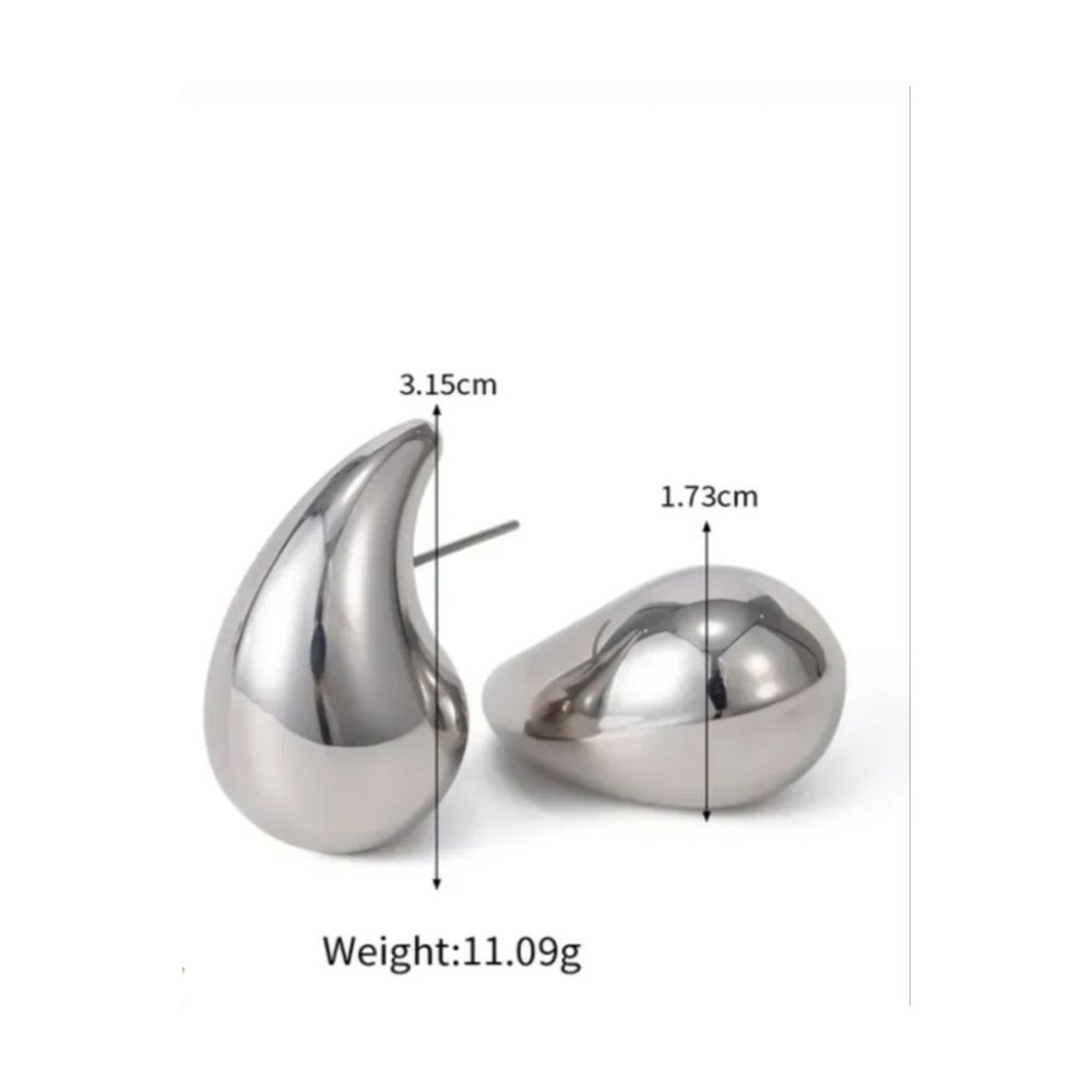 parmoda italyan bottega gözyaşı damla modeli PVD kaplaması Ağırlığı 4.40gram (3.7cm/31mm) küpe001 Bijuteri Küpe Fiyatı