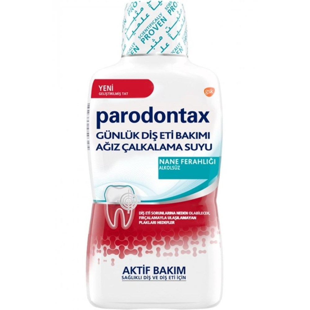 Parodontax Nane Ferahlığı Günlük Ağız Bakım Suyu 500 Ml Kategori: Ağız Çalkalama Suyu Ağız Gargara ve Spreyi Fiyatı