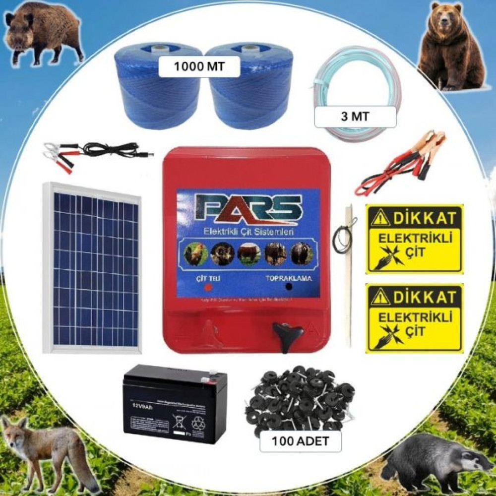 Pars Elektrikli Cit Ayi-Domuz Kovucu Eco Set 1000 Bahçe Çiti Fiyatı