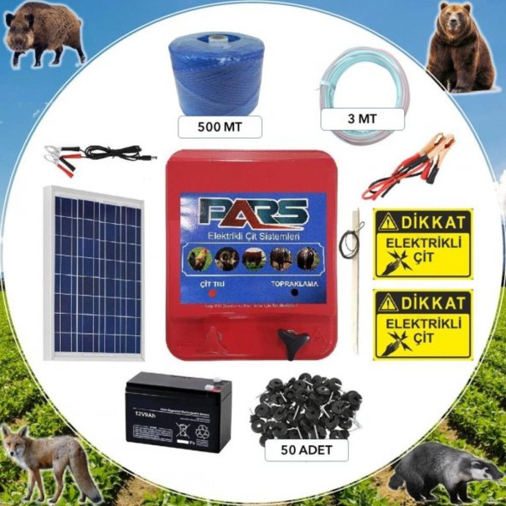 Pars Elektrikli Cit Ayi-Domuz Kovucu Eco Set 500 Bahçe Çiti Fiyatı