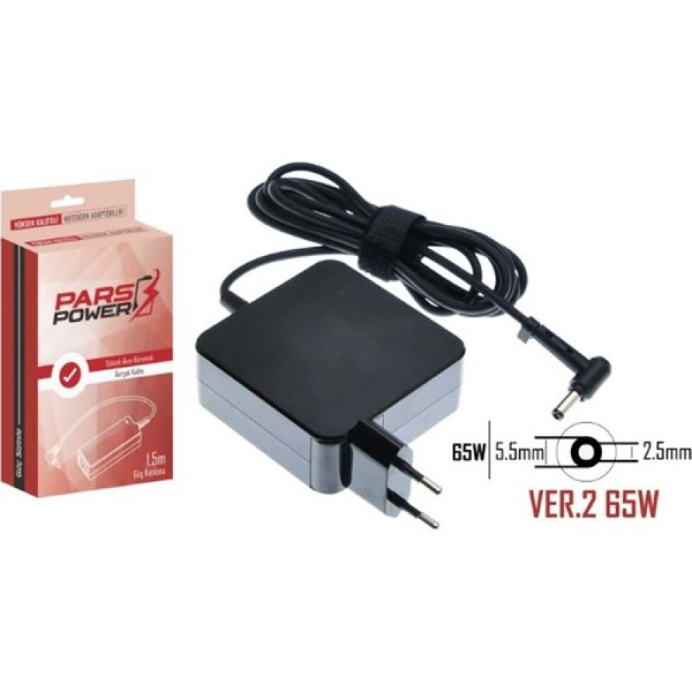 PARS POWER Standart 5.5x2.5 65W 19V 3.42A Notebook Adaptör Şarj Aleti-Cihazı Pars Power Oto Boyaları Fiyatı